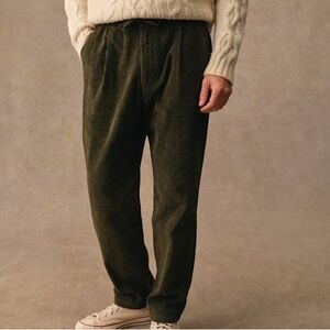 Octobre-Editions Green Vert Agnel Velours Corduroy Trousers Pull On Pants XL